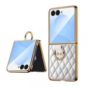 Z플립7 GKK 크롬 메탈 가죽 스마트링 케이스 휴대폰보호 휴대폰필름 휴대폰거치 휴대폰커버