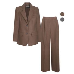 [하프클럽] SET 여성 헤리티지 겨울 정장 자켓+와이드팬츠 세트