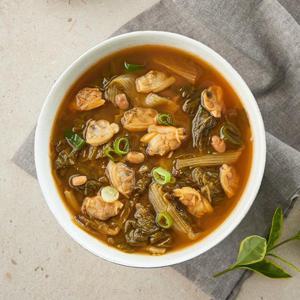 바지락살 얼갈이된장국