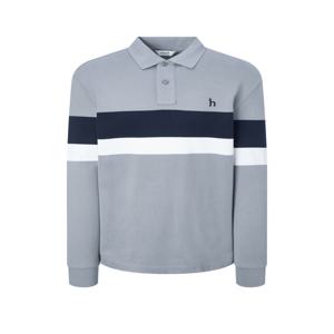 남성 [[24FW]] WHTS4D533G2 [스테디셀러] 그레이 컬러배색 면 긴팔카라티셔츠