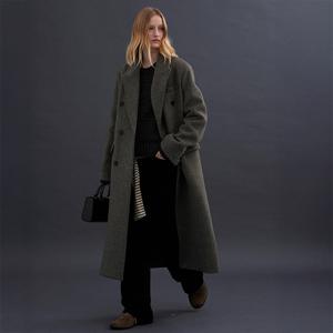 [모우트] OVERSIZE DOUBLE COAT_ASH HERRINGBONE [MO25WCT004B]