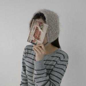 [브리치] 글램핏 / 울 니트 뽀글이 귀도리 헤어 귀마개 바라클라바 모자