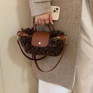 [브리치]  / 겨울 여자 미니 토트백 뽀글이 핸드백