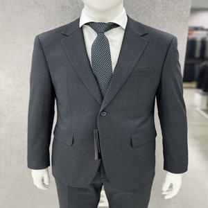 남성 기본핏 3계절 면접 예복 혼주 빅사이즈 정장 차콜 양복 수트 셋업 세트 115사이즈_JK