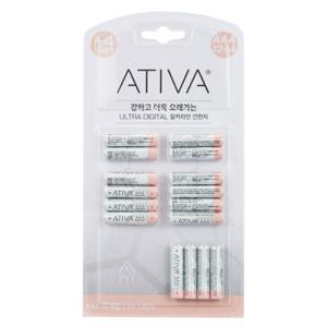 알카라인 건전지 AAA 12+4팩 ativa
