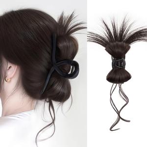 아킬론 가시머리 버터플라이 집게핀 부분가발 패션가발