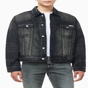 CK진 남성 90S 에스트레소 블랙진 데님 트러커 재킷 4RD707G