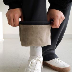 [하프클럽] 겨울 융기모 남성 작업복 바지 스판 와이드 트레이닝