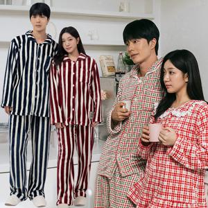 커플 여성 남자 수면잠옷 겨울잠옷 극세사 파자마 세트 신혼부부 털 홈웨어 선물
