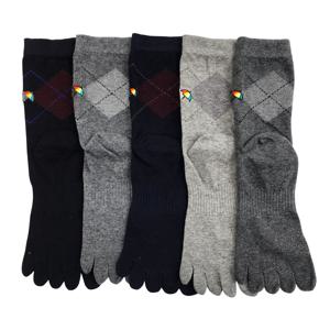 남자발가락양말 장목 패션 아가일 무좀방지 기능성 양말 5족 국내산