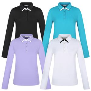 [핑골프] 양말사은품 여성 포인트 카라 티셔츠 121D3TO052