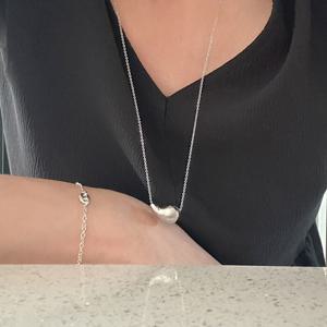 [브리치]  / 볼드 물방울 드롭 롱체인 목걸이