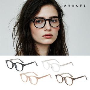 [최초가 160,000원]  패션 뿔테 안경 블루라이트차단 VN8001CO 블랙 카키 피치 투명
