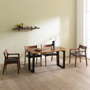 에픽 로즈우드 우드슬랩 식탁 4인세트(의자4)(착불)