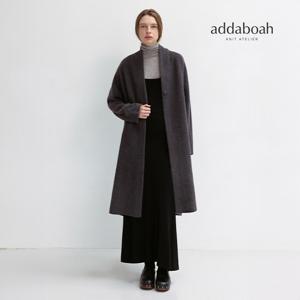애드아보아 25SS 라쿤울 블렌디드 이중직 니트코트