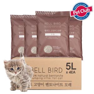 펫클럽  벤토나이트모래 무향5LX4개/고양이모래