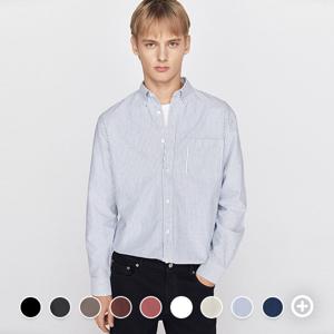 남성 가을 간절기 기본핏 긴팔 옥스포드 면 남방 셔츠 045902