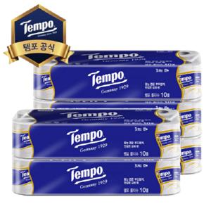 템포티슈 3겹 천연펄프 화장지 롤티슈 24m-10롤x5팩