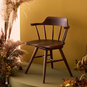 [추가쿠폰]세계가구 브론테 스위블 원목 식탁의자