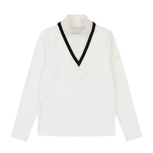 여성 골프 브이 터틀 티셔츠 VLTSNA01_OW