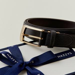 헤지스 액세서리 남성 [[24FW]] WUBE4F701W3 [스테디셀러]브라운 음각로고 소가죽 벨트