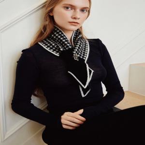 액세서리 [25FW] DBMU5FS01BK [브로치/머플러SET][선물추천]캐시미어100 하운드투스 체크 쁘