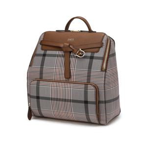 액세서리 [[25FW]] DCBA5F676W2 [EDINBURGH] 브라운 빅 모던 체크 벨트장식 백팩