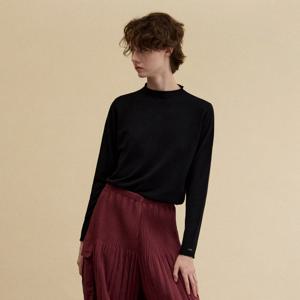 [최초가 79000원] 울 하이넥 롤업 니트 티셔츠_LKTSF125008