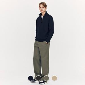 지오다노 남성 겨울 기모 와이드핏 밴딩 치노 팬츠 면바지 115927