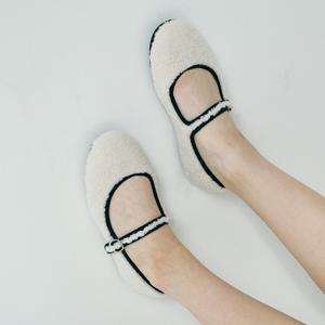 라운드 토 플리스 메리제인 플랫 412335007 1cm/2colors