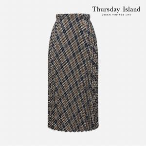 [정상가-219000원][Thursday Island] 아코디언 주름 스커트(T226MSK140W)