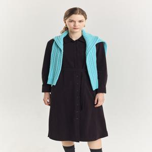 헤지스 여성 [[24FW]] WSDR4D902D3 [스테디셀러][코듀로이] 버건디 셔츠형 원피스