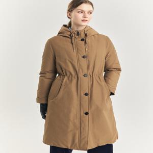 헤지스 여성 [[24FW]] WSJU4D006CM [스테디셀러][구스다운] 카멜 야상형 논퀼팅 롱 헤비다운 점