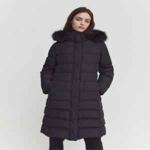 닥스 여성 [[24FW]] WKJU4D005N3 [스테디셀러][폭스FUR][구스다운] 다크네이비 탈착 후드 롱 헤비