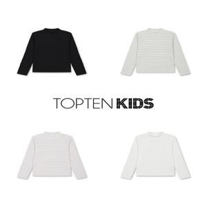 MKF4TU2002 탑텐키즈 여아 립 모크넥 티셔츠