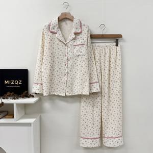 [브리치]  / 순면 퓨어꽃 잠옷 세트 파자마파티 공주 수면잠옷 홈