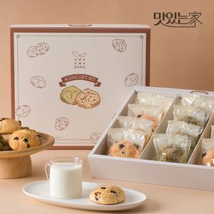 스콘 선물세트 12개입(+쇼핑백) / 간식 과자 건포도 녹차스콘 플레인스콘 선물추천