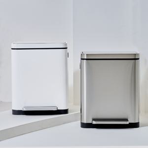 EKO 디큐브 20L 페달휴지통 무소음 종량제냄새차단기저귀 쓰레기휴지통