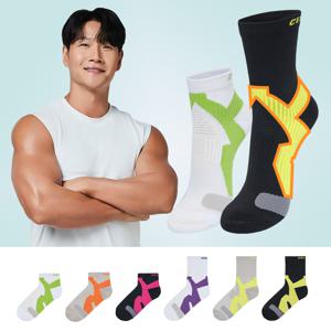 [셀버린 테이핑 양말 여성 단목,중목 2팩] 스포츠 헬스 러닝 등산 골프 양말