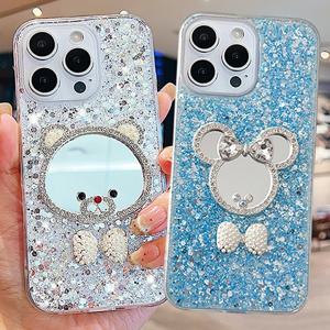 아이폰12 미니 프로 맥스 글리터 펄 큐빅 리얼 미러 젤리 케이스