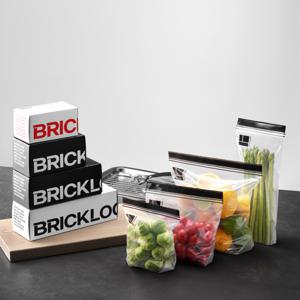 브릭락 스탠딩 더블 지퍼백 대형 40매+중형 60매