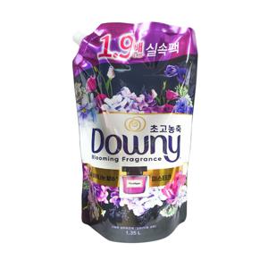 다우니 섬유유연제 생화향기 미스티크 1.35L 리필 1개 고농축섬유유연제