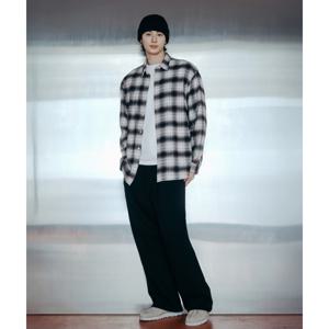 [롯데백화점]남성 기모 핀턱 와이드 트레이닝 바지 115958