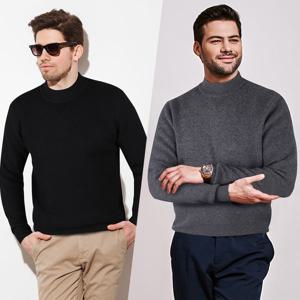 [하프클럽] 맥킨리 양모정방 반폴라 기모니트 남자 겨울 울 목티