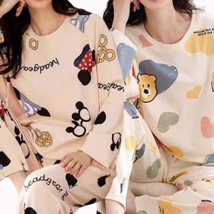 [긴팔잠옷세트] 집콕 긴팔+긴바지 파자마 상하세트 빅사이즈 홈웨어 6컬러