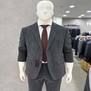 남성 간절기 겨울 28인치 차콜 코듀로이 골덴 캐주얼 정장 셋업 수트 세트_JK