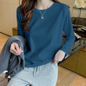 여성용 심플베이직  긴팔 티셔츠 봄 가을 간절기  티 (38766780)