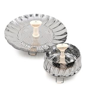 라쿠친 고급 손잡이형 플라워 스텐찜기(27cm) 찜채반 찜받침 삼발이 냄비찜기