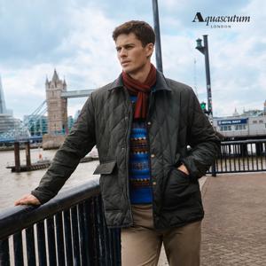 [온플] 아쿠아스큐텀 25FW 남성 헝가리 구스다운 퀼팅 재킷