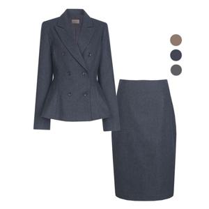 [하프클럽] SET 여성 시엘 겨울 페미닌 정장 울자켓+스커트 세트